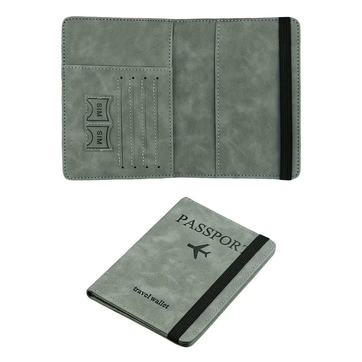 Vintage PU Travel Passport Holder with RFID Protection