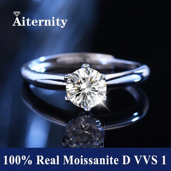 Adjustable Moissanite Ring with Tension Setting