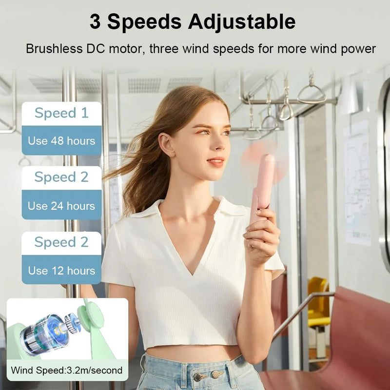 Mini Foldable USB Rechargeable Handheld Fan