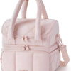 Insulated Double-Deck Lunch Bag with Leakproof Lining