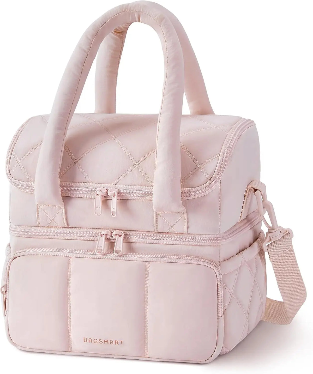 Insulated Double-Deck Lunch Bag with Leakproof Lining