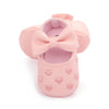 Classic Bow Baby Girl First Walker Shoes with Anti-Slip Sole
