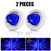 Two pieces of blue LED marker and turn signal lights for trucks, trailers, and RVs