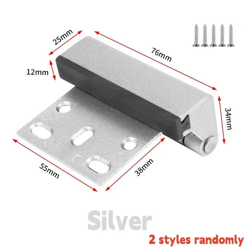 Loquet de renforcement de porte lourd en argent avec plaque de montage et goupille