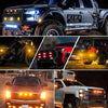 A collection of various vehicles featuring LED strobe side marker lights and auxiliary lighting.