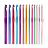Colorful Aluminum Crochet Hook Set with Ergonomic Handles