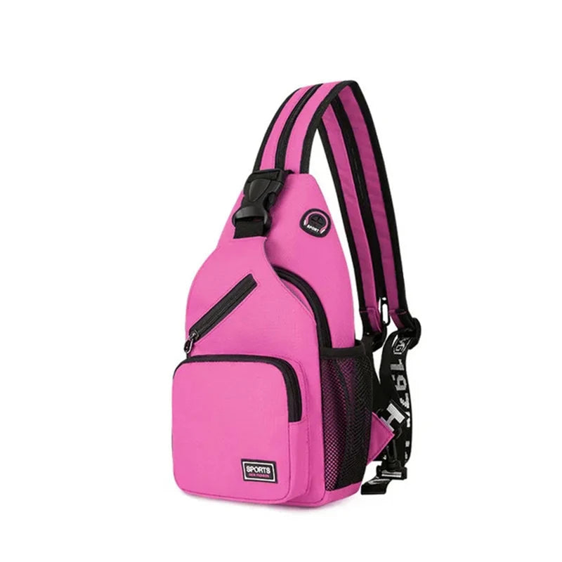 Convertible Women's Chest Bag with Earphone Hole