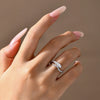 Snake-Design Moissanite Ring in Sterling Silver