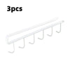 6-Hook Under Cabinet Storage Rack for Kitchen and Closet Organization