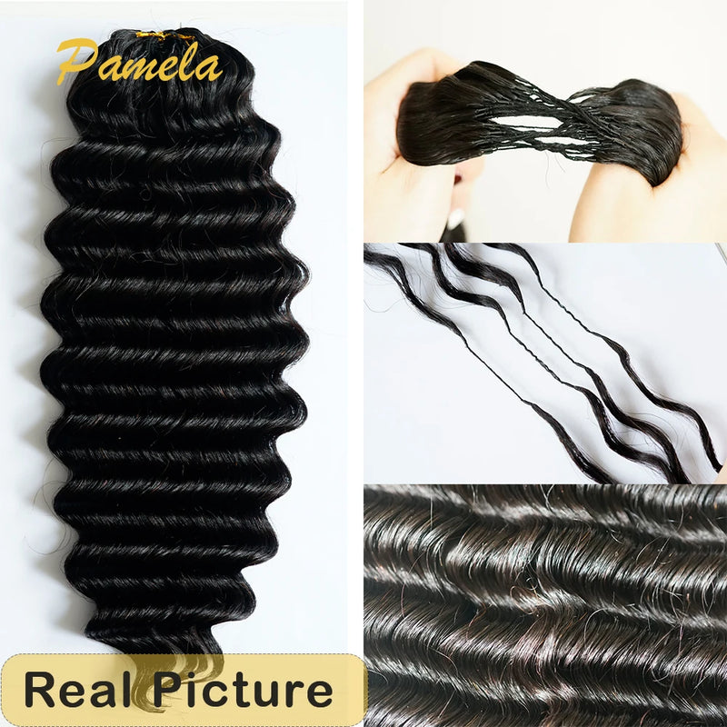 Extensiones de Cabello Crochet Sin Nudos con Onda Profunda
