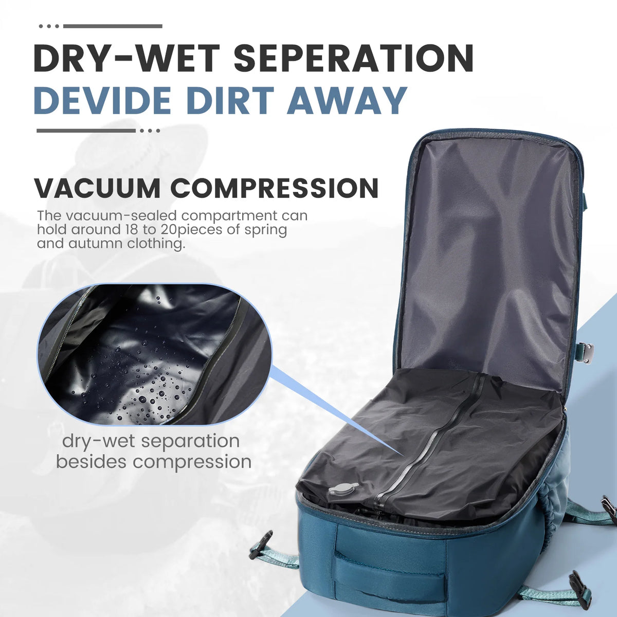 Travel Compression Backpack with Vacuum Storage