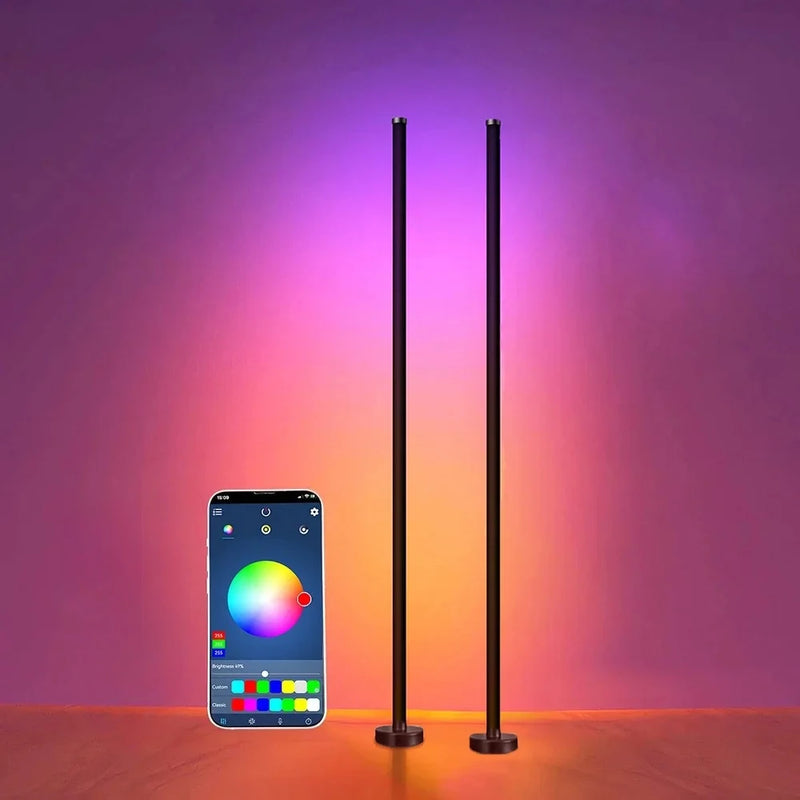 Smart RGB Corner Floor Lamp with Music Sync