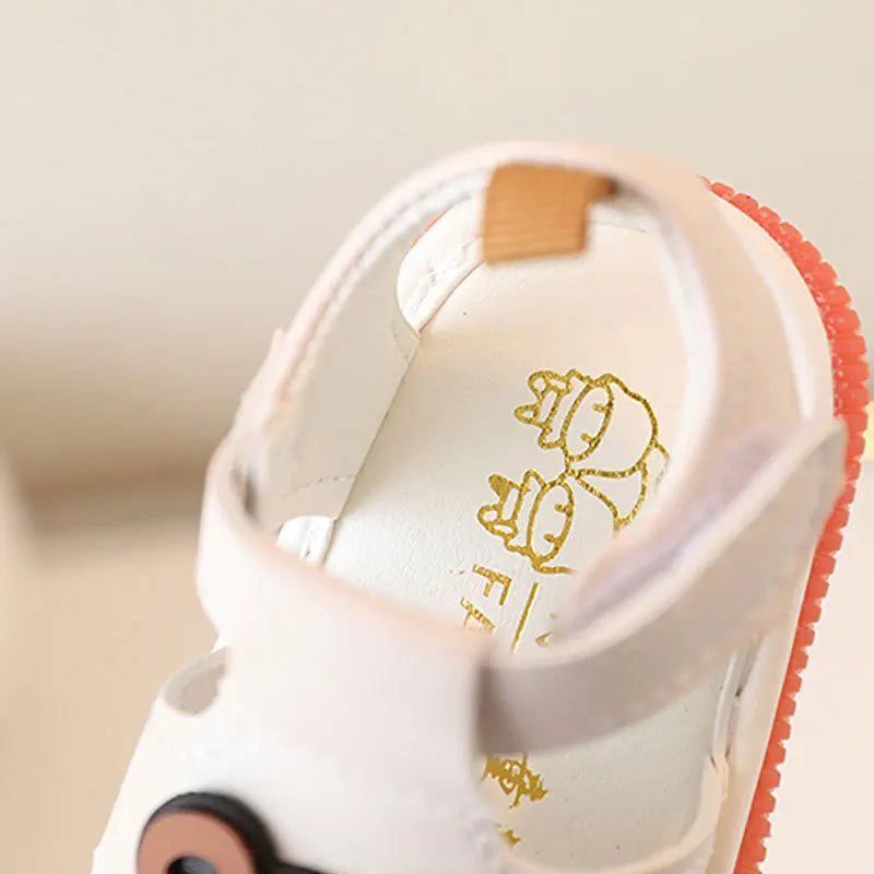 Baby First Walker Sandals with Cute Bear Pattern