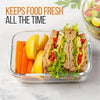 Tupperware de Vidrio Borosilicato Rectangular con Tapa Hermética