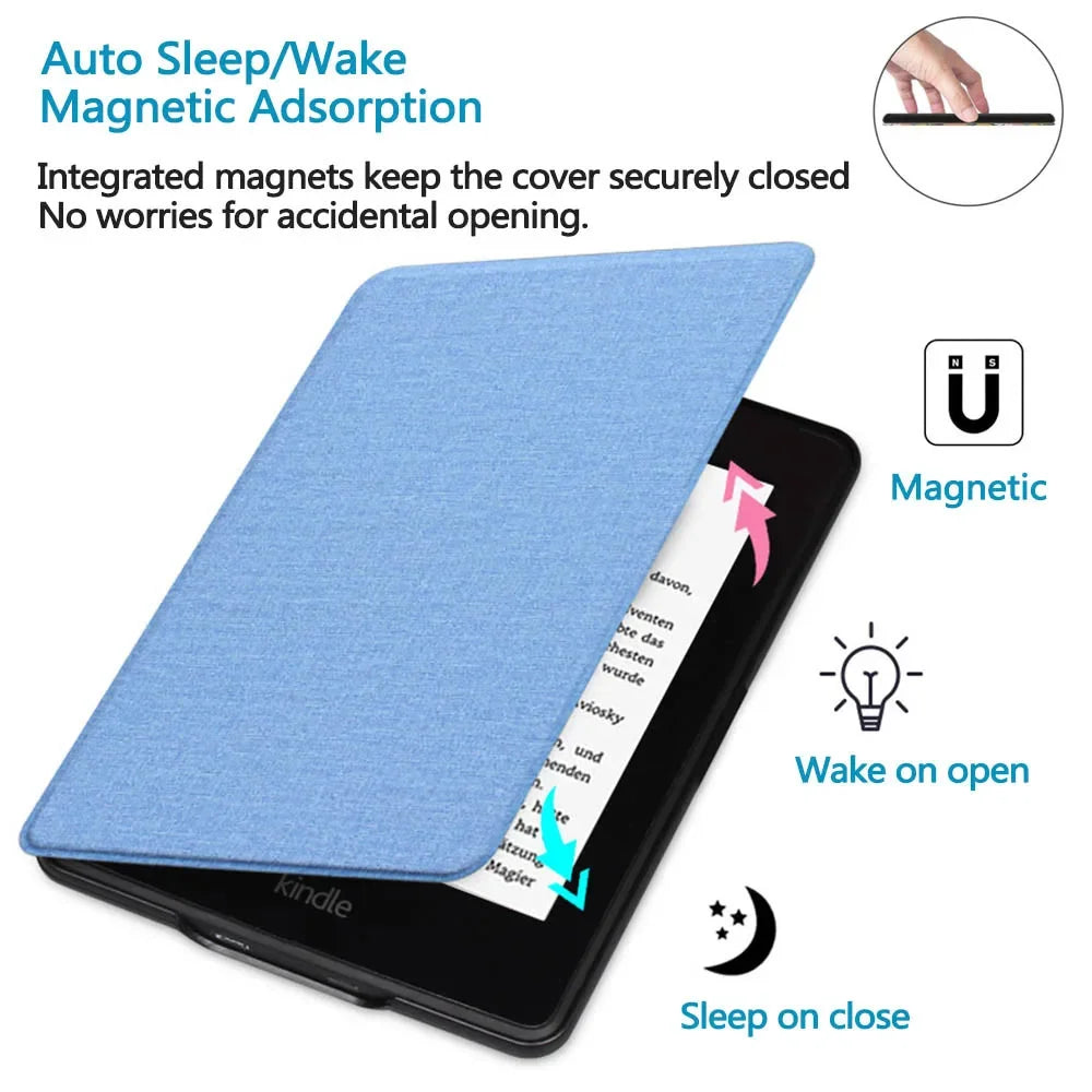 Premium Leather Case for Kindle Paperwhite (2024) with Hand Strap & Auto Sleep/Wake