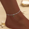 Dainty CZ Anklet with Layered Chain Design