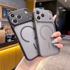 Frosted Clear Magnetic Case for iPhone with Non-Slip Bumper