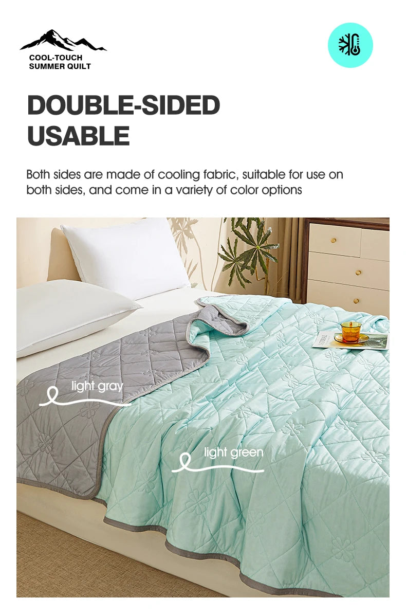 Summer Cooling Blanket with Breathable Polyester Fabric