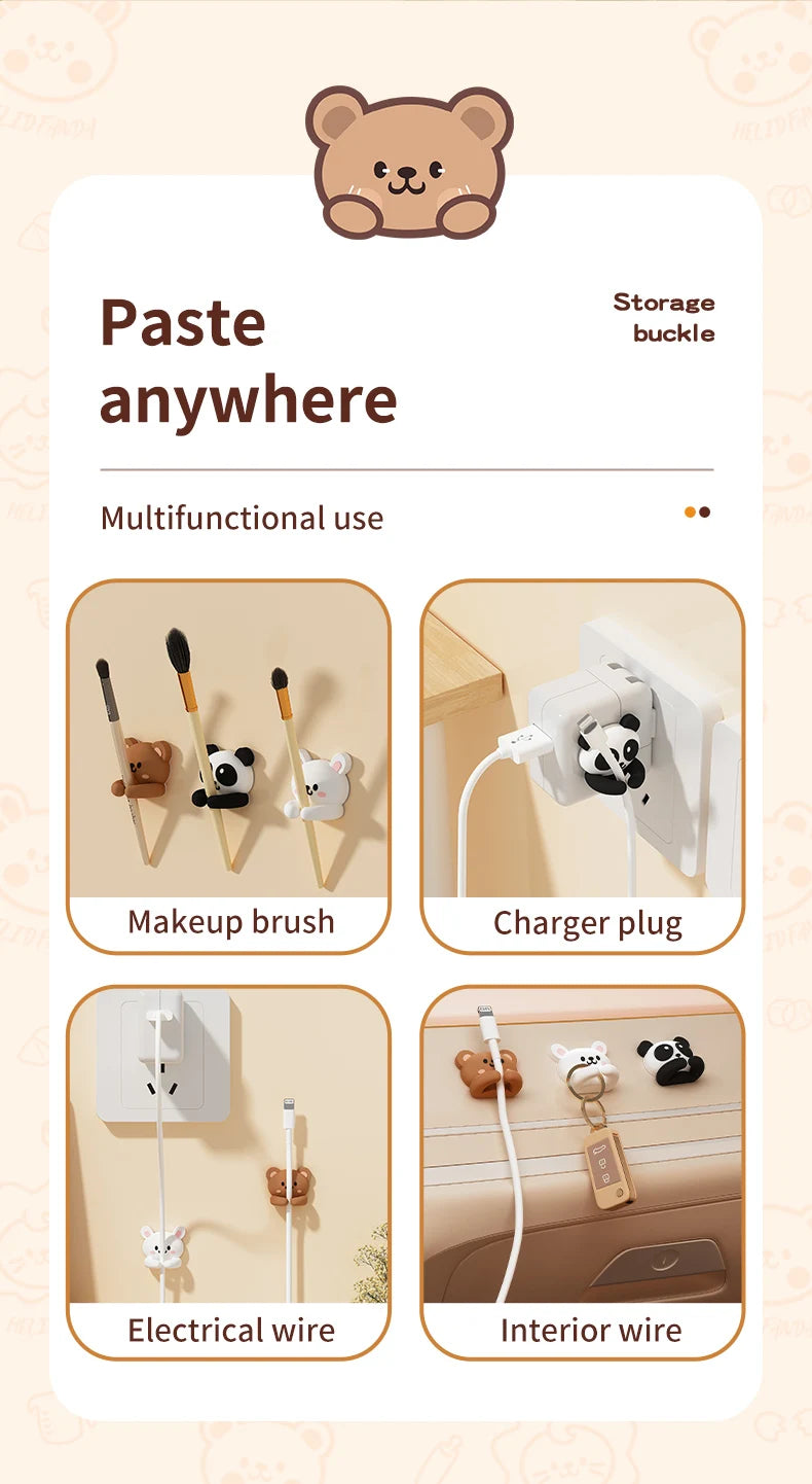 Adorable Cartoon Cable Organizer Clips