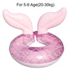 Pink inflatable swim ring with scale pattern for children aged 5 to 9