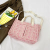 Strawberry Bowknot Canvas Tote Bag