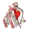 Strawberry Bag Charm Keychain with Ribbon Bow