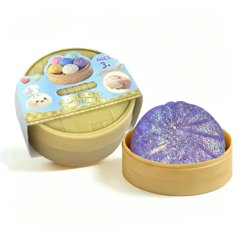 Juguete Antiestrés Squishy de Dumpling con Purpurina