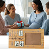 Wooden Pregnancy Countdown Picture Frame with Ultrasound Slot