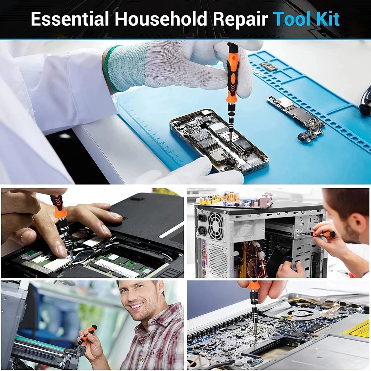 140-in-1 Precision Screwdriver Repair Kit for Laptops, Phones & Electronics