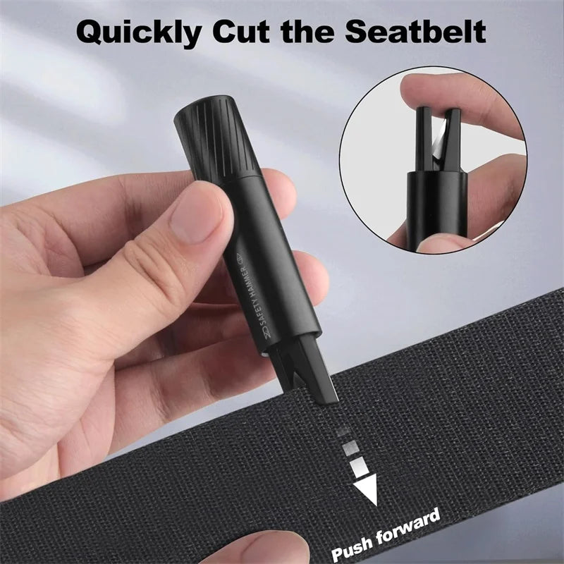 Compact Emergency Car Safety Hammer with Window Breaker & Seatbelt Cutter