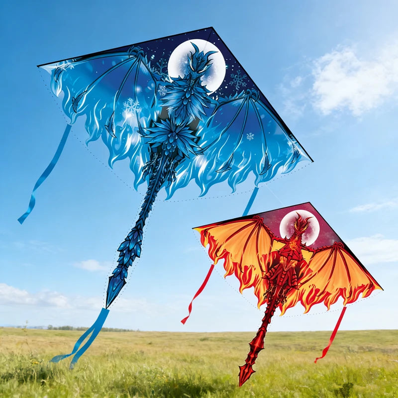 Vibrant 140cm Dragon Kite for Adults with 100m Line