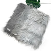A square piece of soft gray faux fur fabric with numbered sections for DIY sewing and cosplay projects.