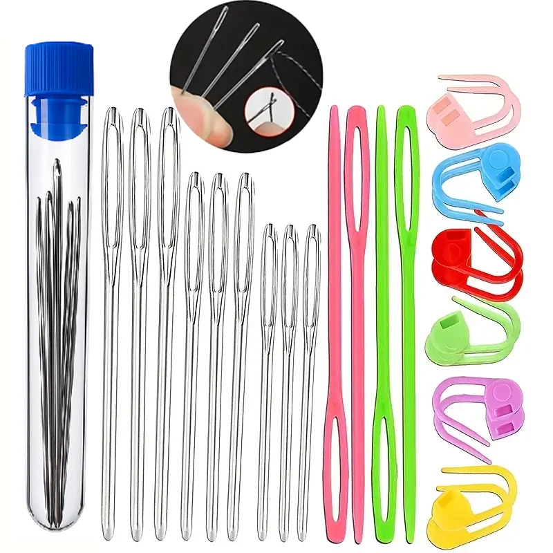 Complete Knitting & Sewing Needle Set with Stitch Markers