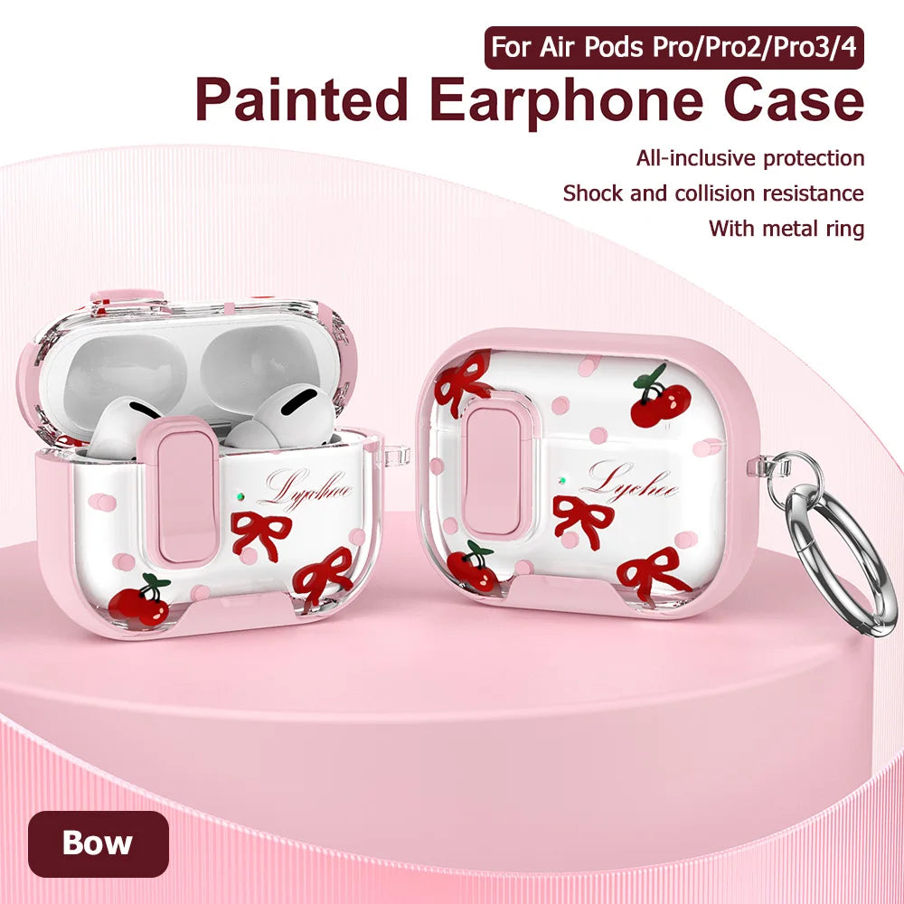 Silicone AirPods Case with Phone Stand and Security Lock