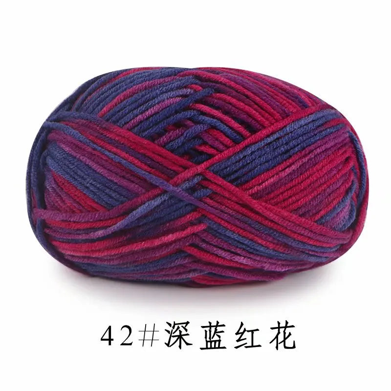 Section-Dyed Milk Cotton Yarn for Knitting and Crochet
