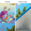Close-up of a soft EVA foam baby play mat featuring a cute design and waterproof coating.