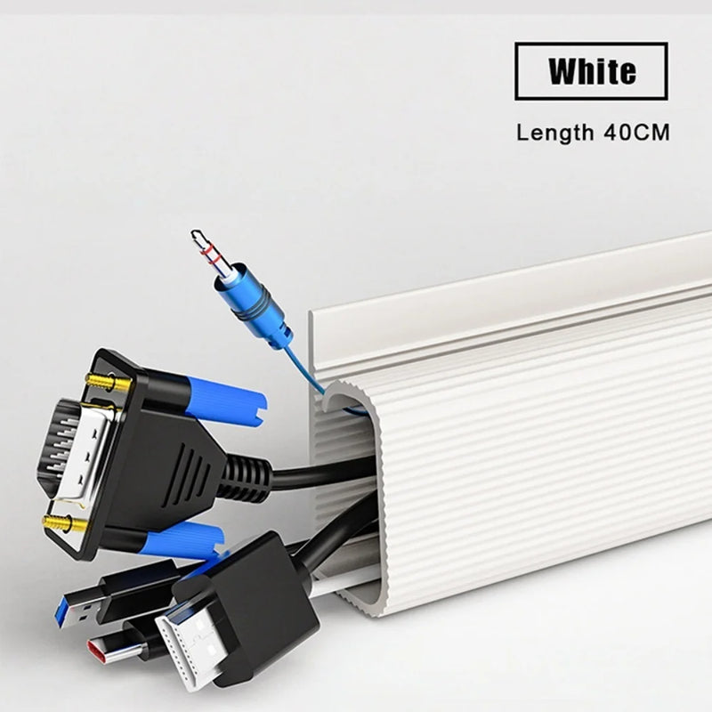 Under-Desk Cable Organizer with Self-Adhesive Backing