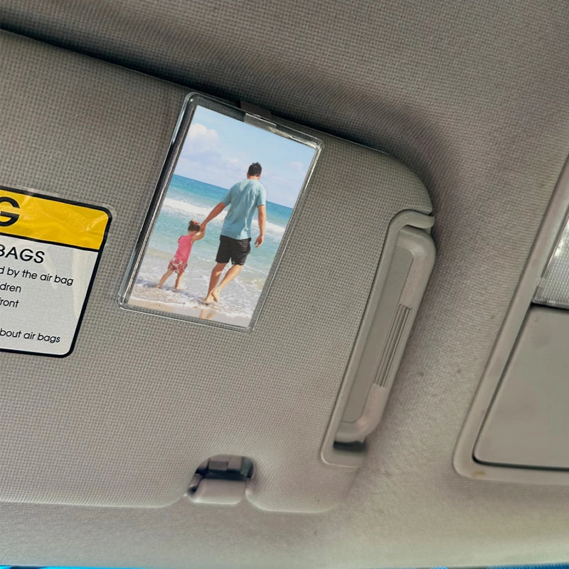 Vertical Car Visor Photo Frame Clip