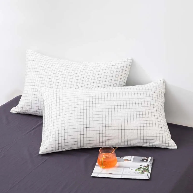 Green Plaid 3-Piece Duvet Cover Set