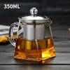Clear Glass Teapot with Built-In Infuser