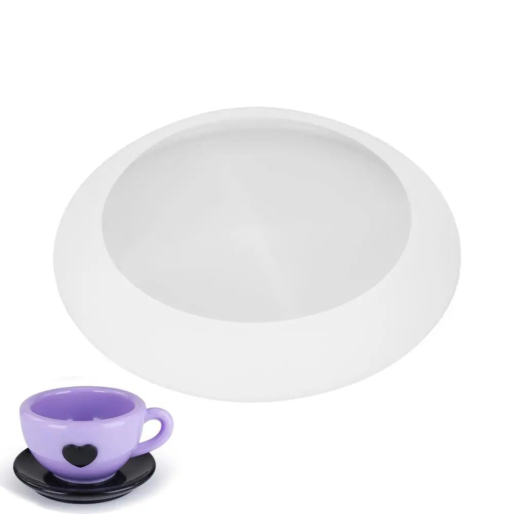 Heart-Shaped Teacup & Saucer Silicone Mold with Handle