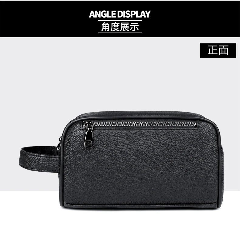 Men's PU Leather Casual Crossbody Clutch Bag
