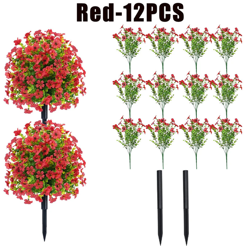 UV-Resistant Faux Orchid Branches for Indoor & Outdoor Decor