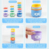Montessori Cloth Fishing Game with Stacking Cups & Counting Set