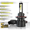 A pair of 9008 H13 LED headlight bulbs with light beads and a plug for automotive use.