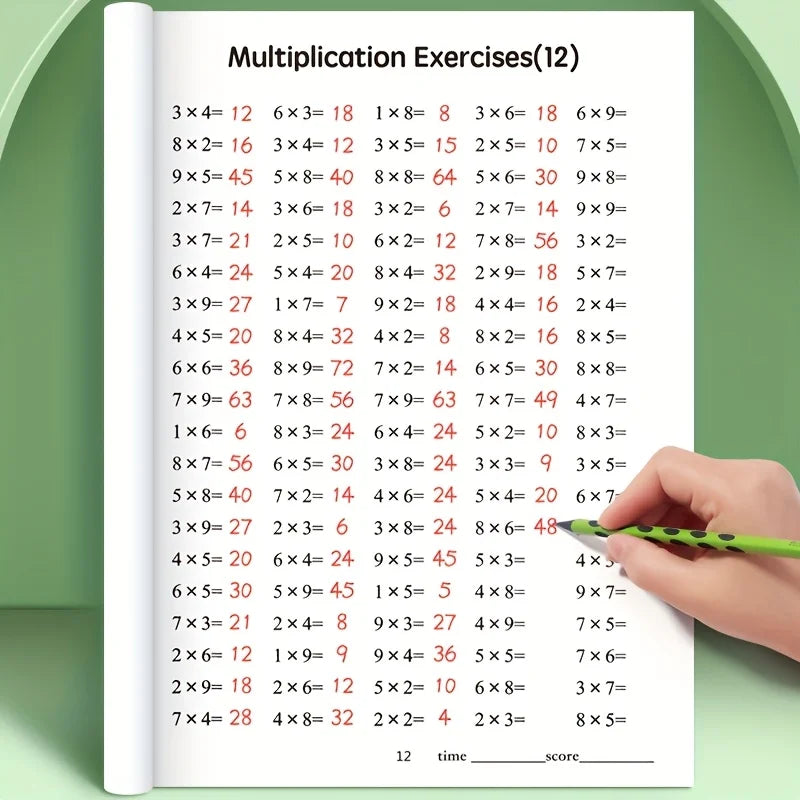 48-Page Multiplication & Division Workbook for Kids