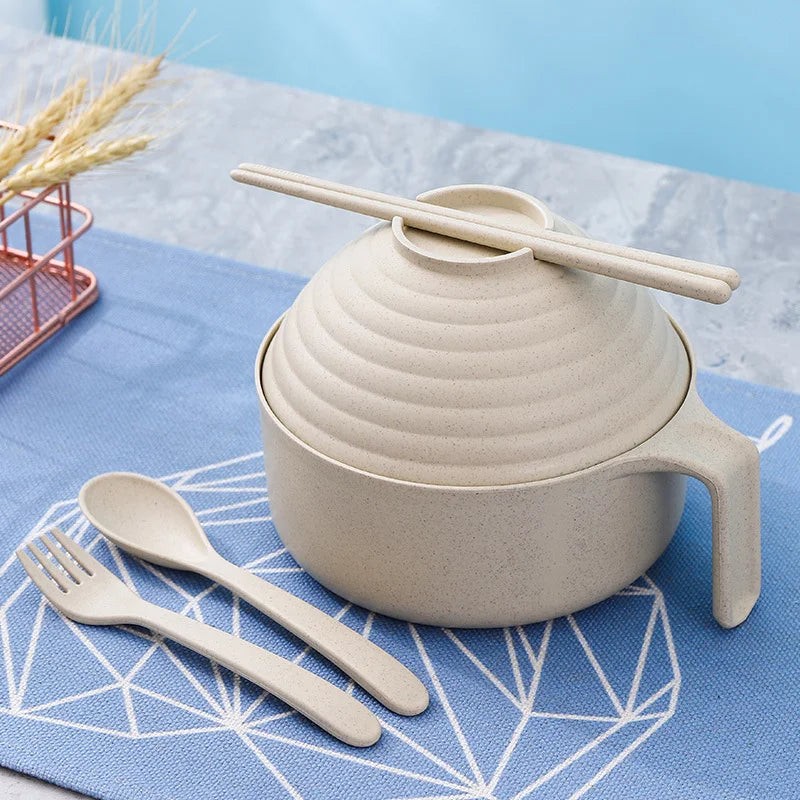 Microwave Ramen Bowl Set with Lid & Utensils
