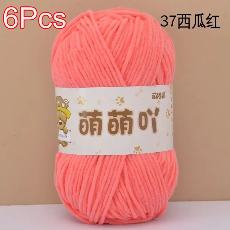Soft Chenille Yarn for Crocheting and Knitting
