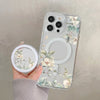 Floral Magnetic Phone Case with Kickstand