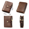 Vintage Leather Wallet with RFID Protection and Multiple Compartments